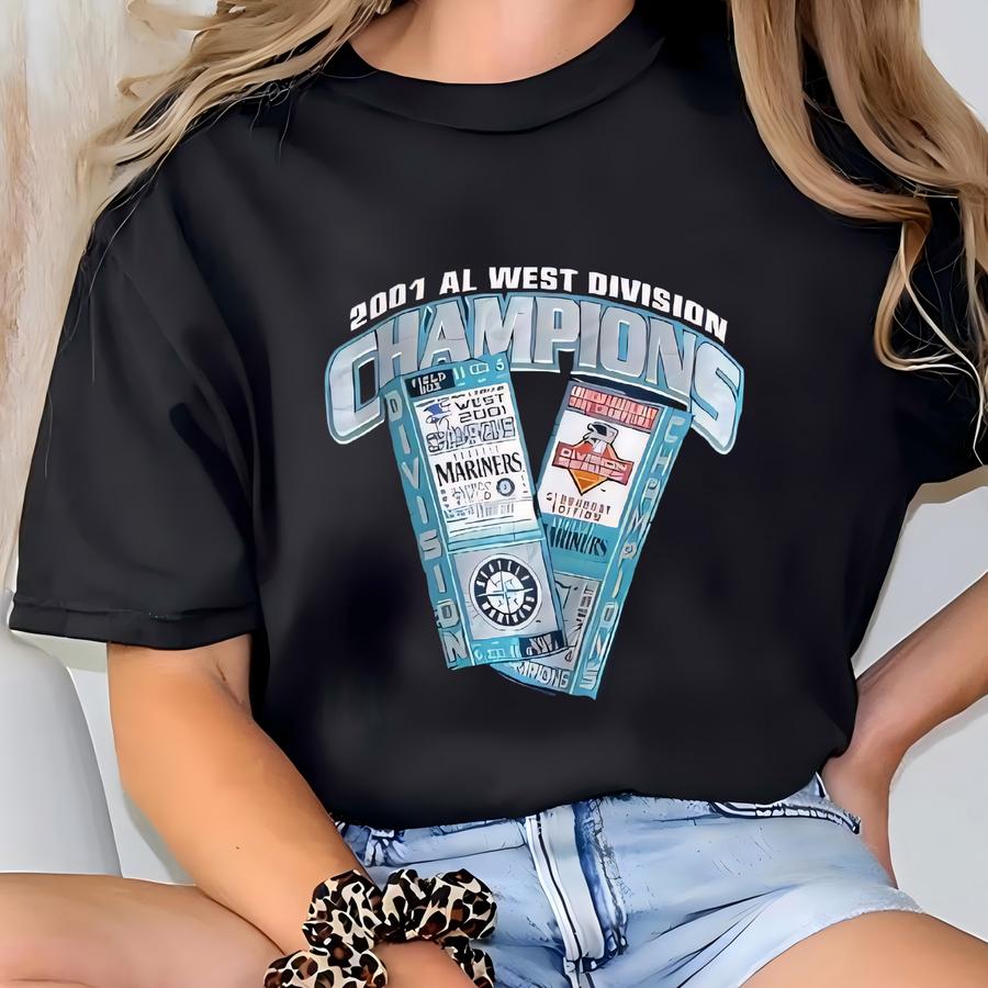 Vintage 2001 Seattle Mariners Hoodie - Sport Mlb - Size L T-shirt