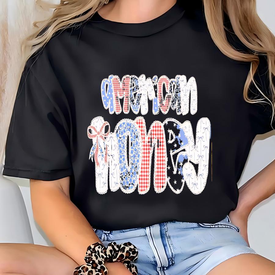 The American Coquette Collection - Usa Tee - 4th Of July Comfort Color Tshirt - Independence Day Shirt - Preppy Fourth Tee T-shirt