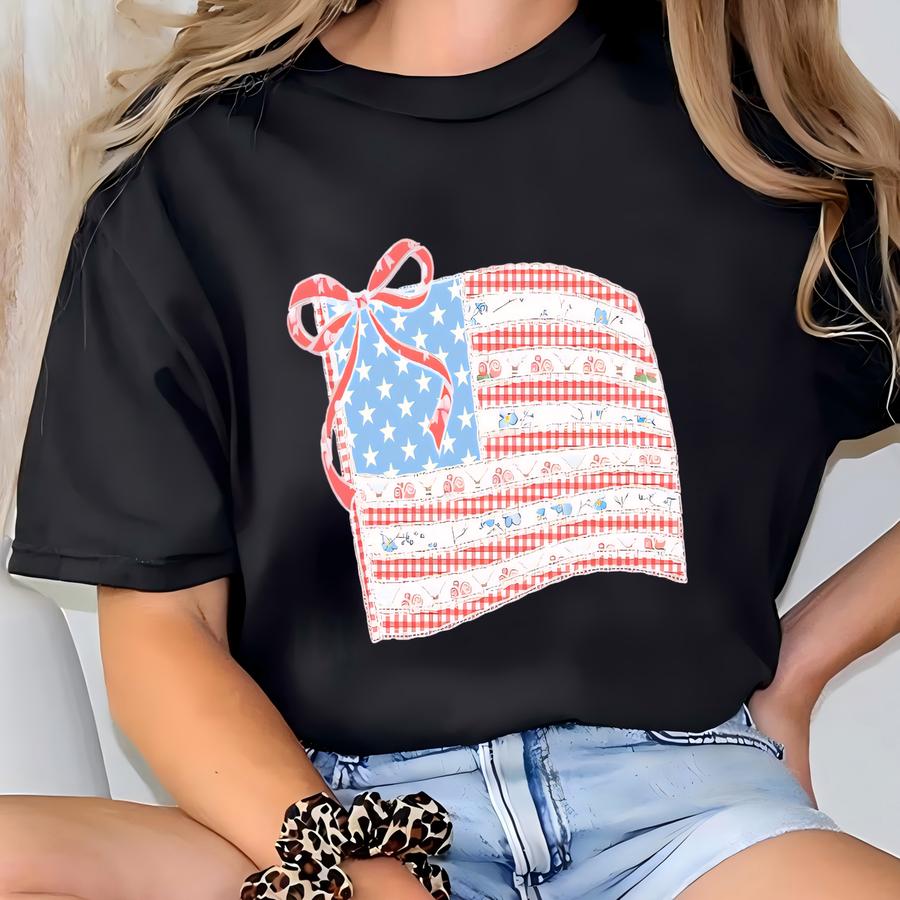 The American Coquette Collection - Usa Tee - 4th Of July Tshirt - Independence Day Shirt - Preppy Fourth Tee T-shirt