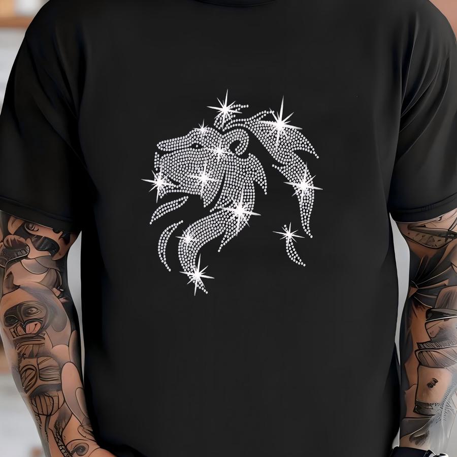 Lion Rhinestone Trucker Hat: Game Day Fan Apparel T-shirt