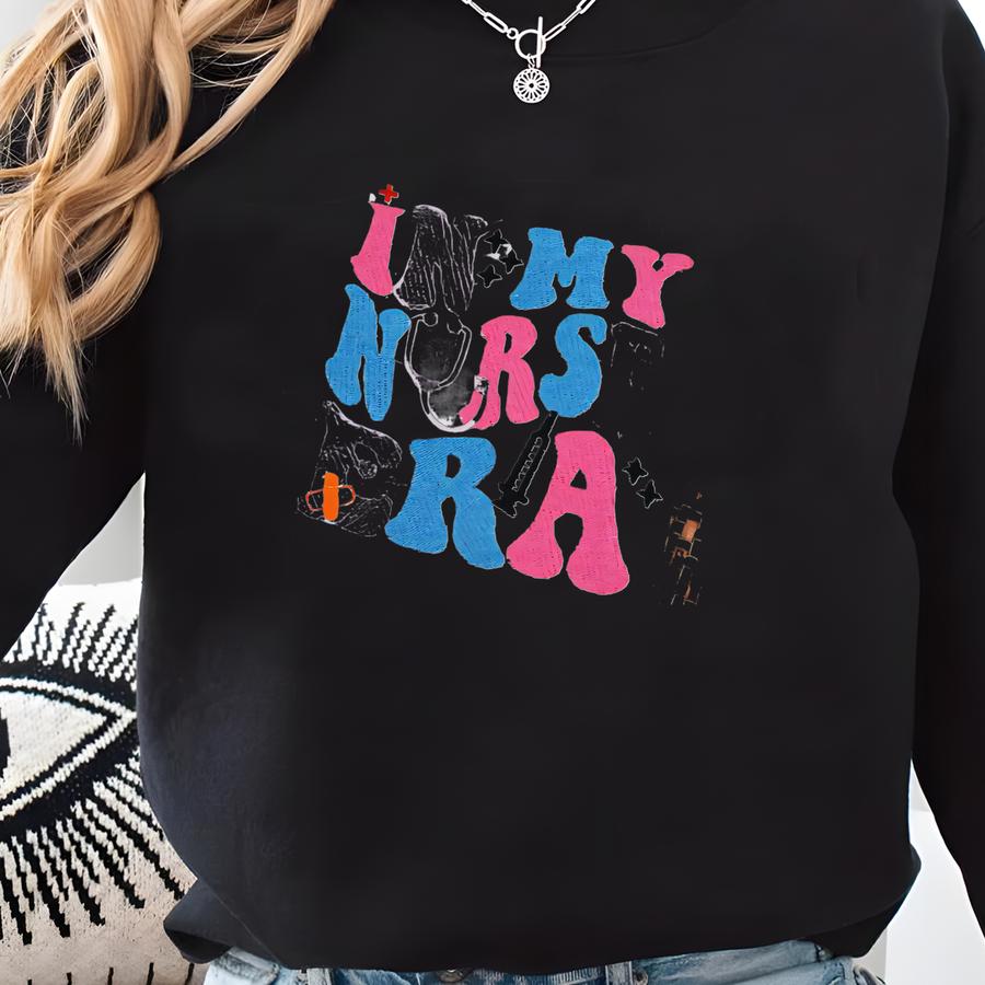 In My Nurse Era Quarter Zip Sweatshirt, Custom Nurse Gift, New Grad Nurse Sweater, Cute Nursing School Jacket Sweatshirt