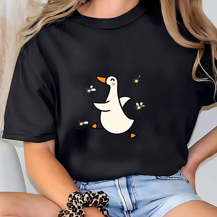 ® Sorry I'm Late I Was Dilly Dallying Goose Shirt, Funny Goose Shirt, Silly Goose Shirt, Animal Humor Gift, Cute Goose Shirt T-shirt