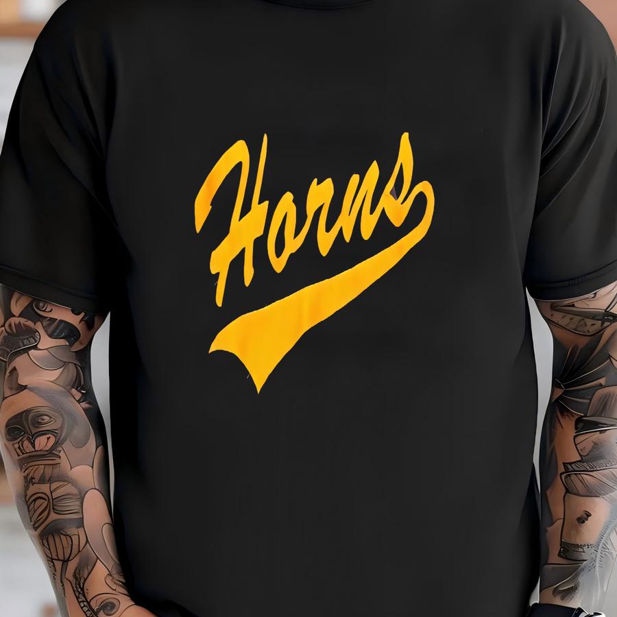 Vintage 80s Burgundy Horns Mesh Football Grungegy Jersey T-shirt