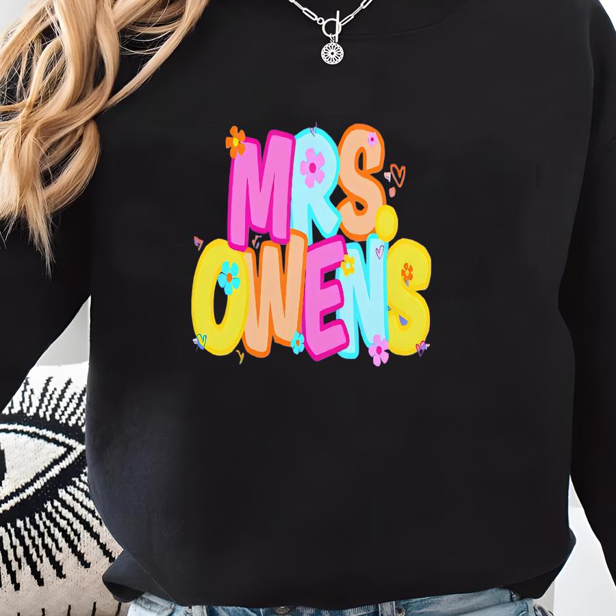 Personalized Teacher Name Shirt, Custom Teacher Gift, Back To School T-shirt, Teacher Team Shirts, Teacher Tshirt, Tee Sweatshirt