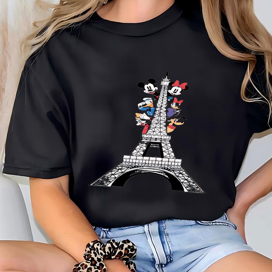 Paris Shirt, Eiffel Tower Tee With  Friends, Land Europe Trip Shirt, Paris Gift Tee For Women, Vacation Tee T-shirt