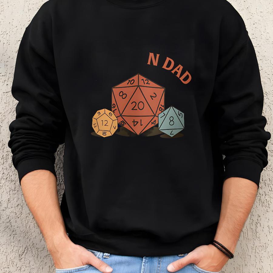 Dungeon Dad Shirt, Dnd Gift For Dad, Funny Dungeons And Dragons Shirt, Dice Dad Tee, Father's Day Gamer Gift, Board Game Night Shirt Sweatshirt