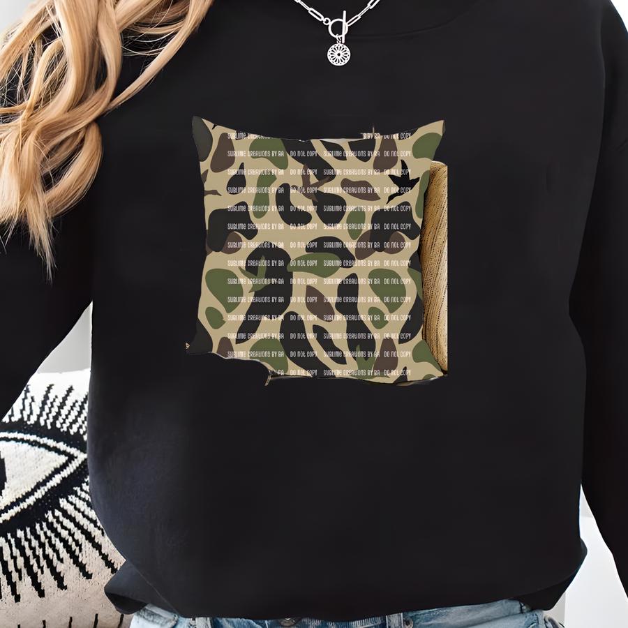 Mallard Camo Seamless Pattern: Duck Hunting Camouflage (png Digital Download) Sweatshirt