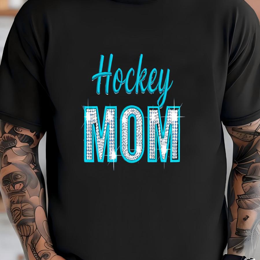 Custom  Hockey Mom Sweatshirt/crewneck/mama/ Rhinestones On Custom Crewneck/mom Present/ Personalization Included T-shirt