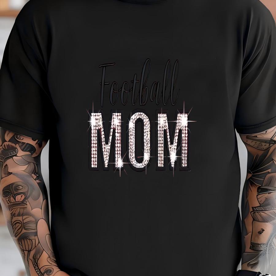 Custom Football Mom Sweatshirt/crewneck/mama/ Rhinestones On Custom Crewneck/mom Present/ Personalization Included T-shirt