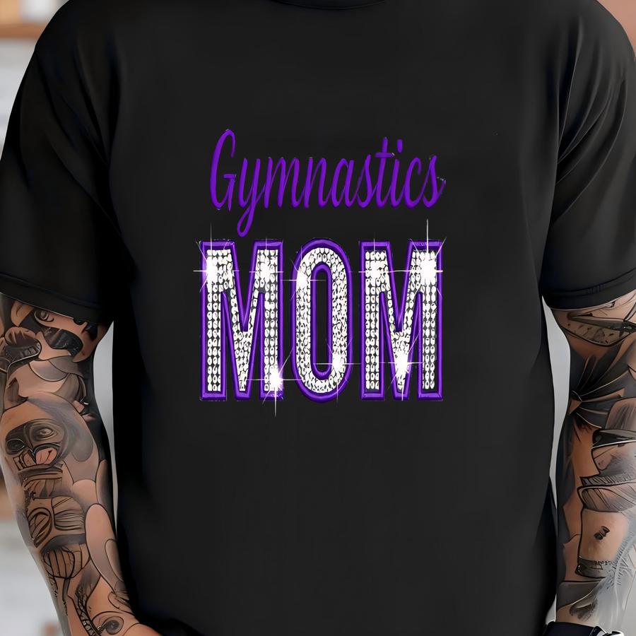 Custom Gymnastics Mom Sweatshirt/crewneck/mama/ Rhinestones Custom Crewneck/mom Present/ Personalization Included T-shirt