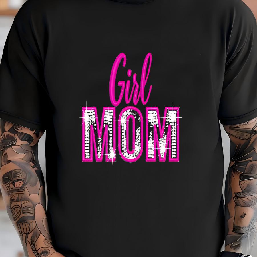 Custom Girl Mom Sweatshirt/crewneck/mama/ Rhinestones On Custom Crewneck/mom Present/ Personalization Included T-shirt