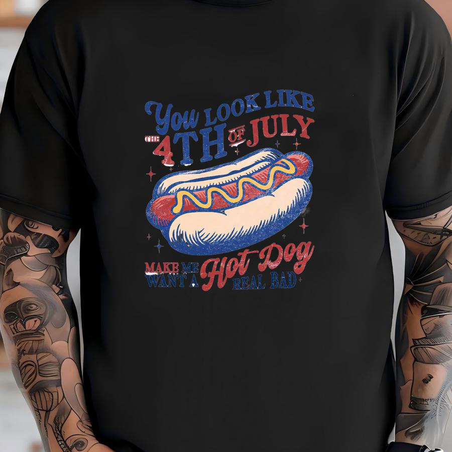 Funny 4th Of July Hot Dog Shirt: Independence Day Tee T-shirt
