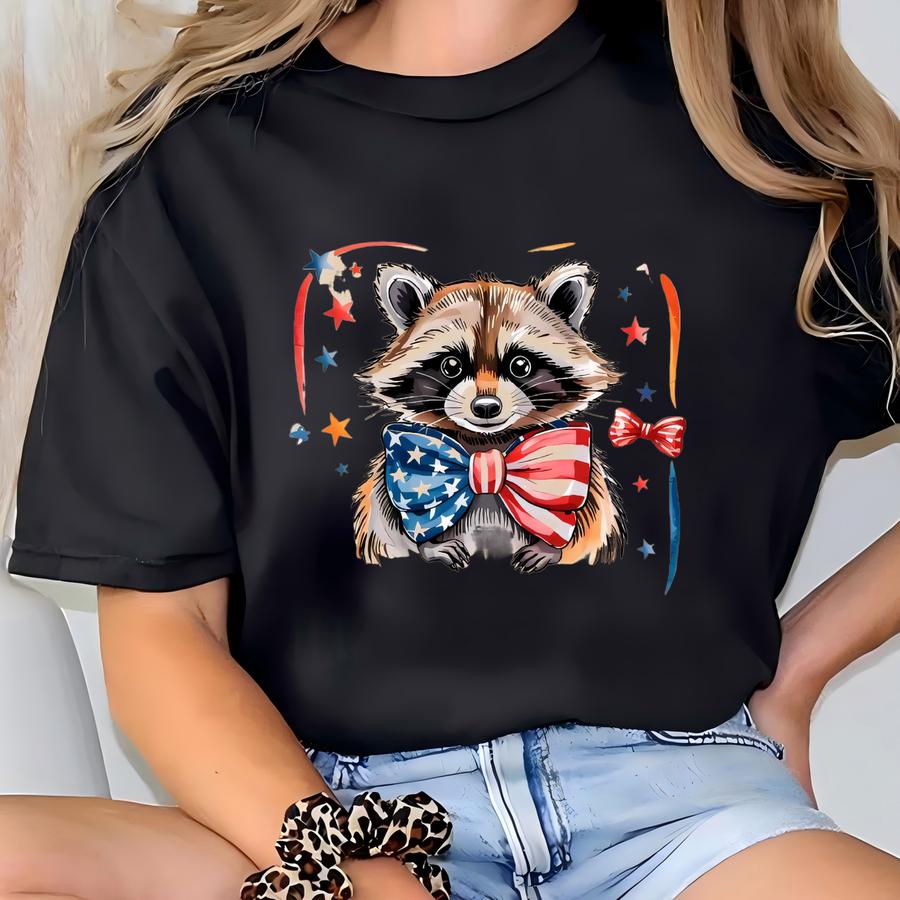 Funny Raccoon 4th Of July Hoodie - Independence Day T-shirt