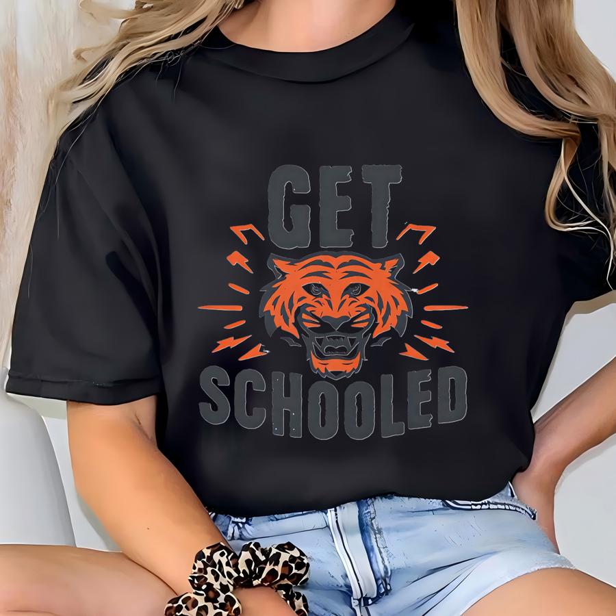 Get Schooled Tiger Sweatshirt, Go Tigers Sweatshirt, Tiger Gameday Shirt, Gameday Sweatshirt, Tigers Crewneck, Gameday Crewneck, Retro Tiger T-shirt