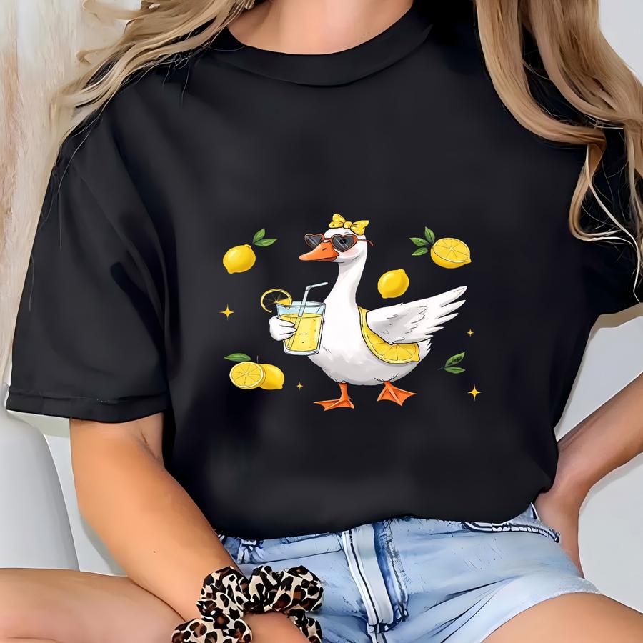 Silly Goose Summer Lemon Shirt | Funny Goose Tee | Preppy Summer Aesthetic | Cute Summer Vibes Tee T-shirt