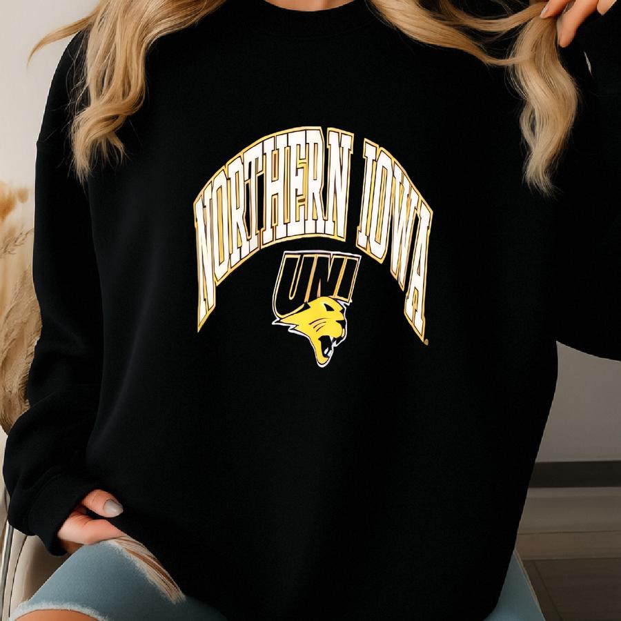 Vintage Northern Iowa Panthers Football Sweatshirt Panthers Uni Logo Printed Crewneck Uni University Of Northern Iowa Sweater Size Xl Sweatshirt