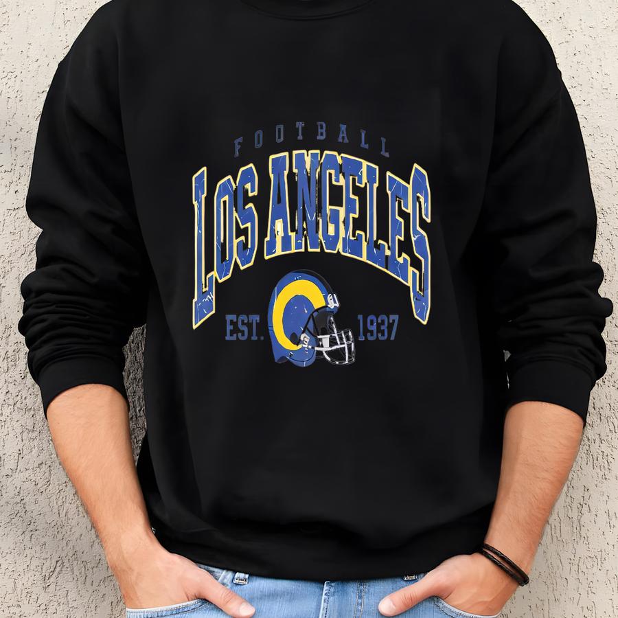 Vintage Los Angeles Football Shirt: Retro Game Day Tee Sweatshirt