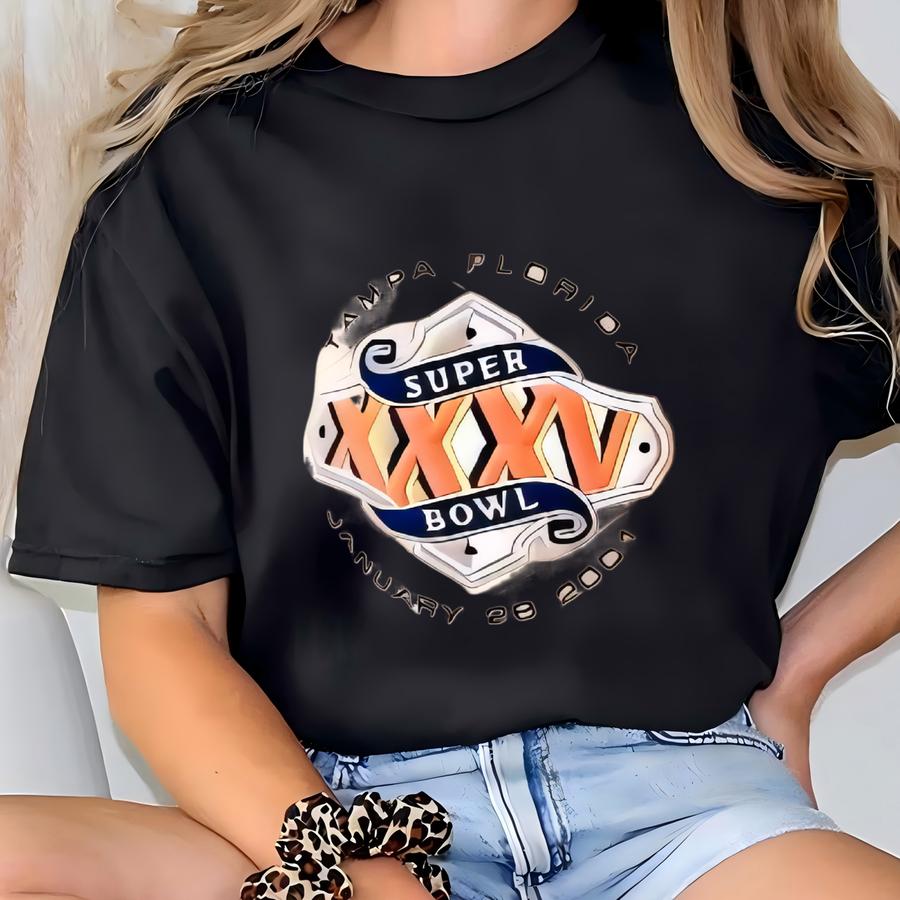 Vintage 00s/ Super Bowl/ 2001/ / Vintage Y Light Brown Sweatshirt (l) T-shirt