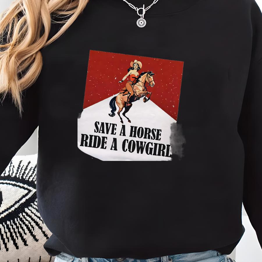 Save A Horse Ride A Cowgirl Tank - Lesbian Bi Pride Tank Top, Gay Tank Tops, Lesbian Ts, Gay Crop Top, Lgbtq Anniversary Gift Lgbtq Tank Top Sweatshirt