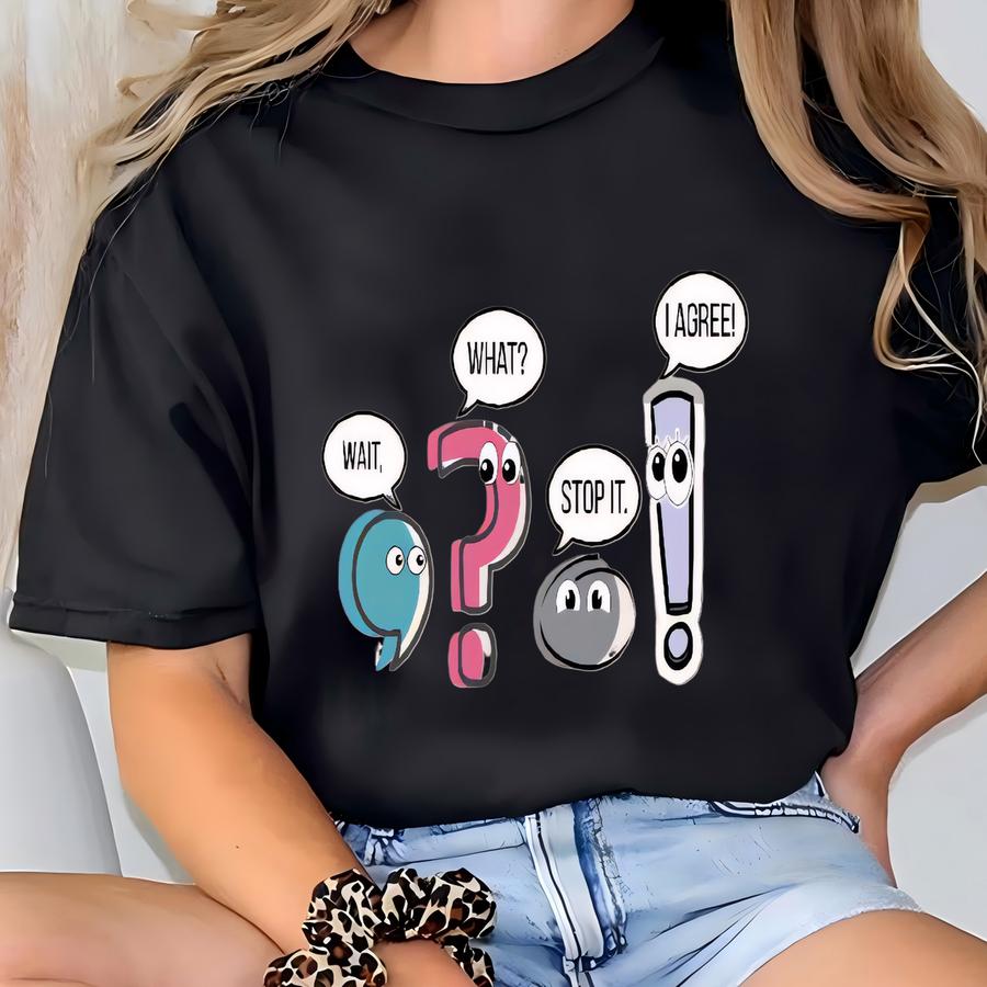 Funny Grammar Teacher Shirt: Punctuation Synonym Rolls T-shirt