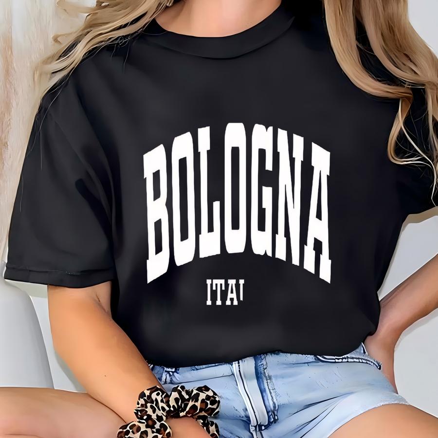 Bologna Shirt Hoodie Sweatshirt – Italy Travel Souvenir Apparel, Aesthetic Bologna City Name Tee, Minimalist Tourist Gift For Men Women T-shirt
