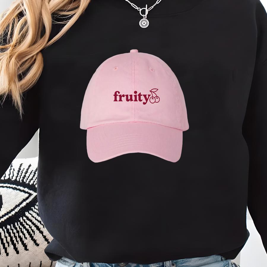 Super Fruity Cherries Bio-washed Classic Dad Hat, Fruit Lgbtq Iconic Baseball Hats, Pride Parade Outfit, Lesbian Queer Rainbow Sweatshirt
