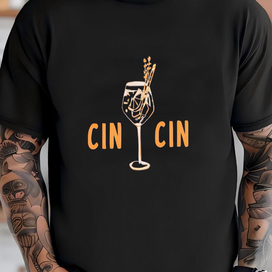 Aperol Spritz Shirt,cin Cin Baby Tee,cocktail Summer Tee Italian Theme,drinking T Shirt T-shirt