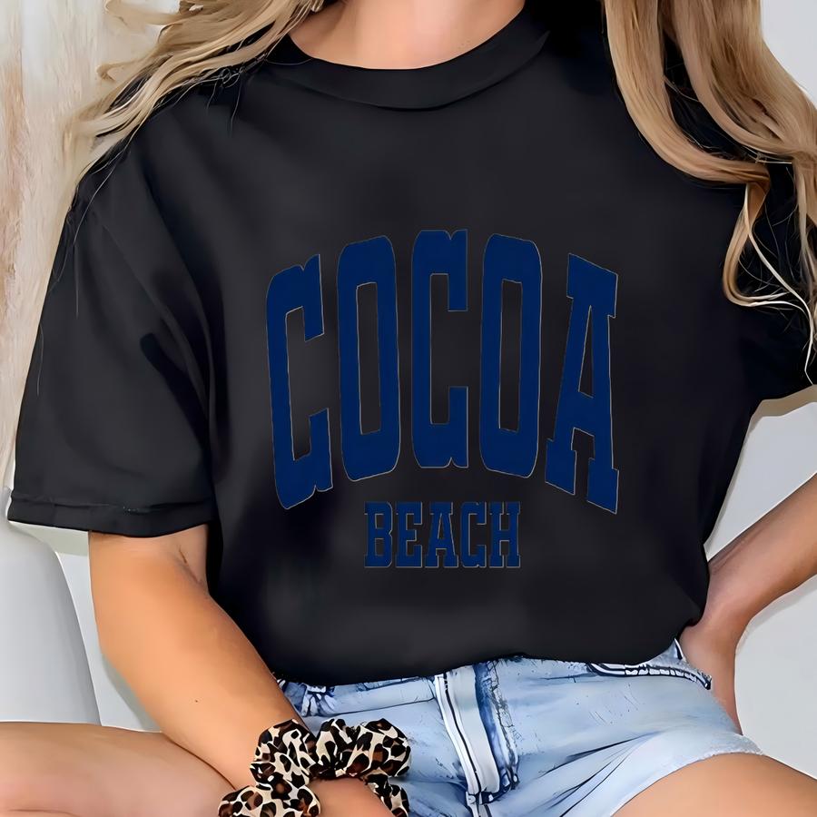 Cocoa Beach Sweatshirt, Hoodie Shirt – Florida Surf Style Crewneck, Al Retro Graphic Tee, Ocean Lover Gift Idea For Beach Vibes T-shirt