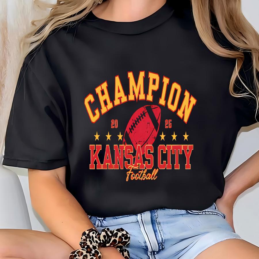 Champion Kansas City Football Sweatshirt, Kansas City Fan Sweater, Champs Football Crewneck, Kansas City Fan Sweatshirt And Hoodie T-shirt