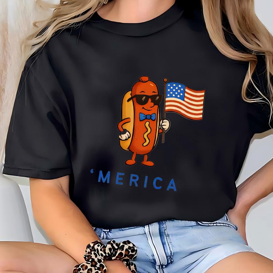 Funny Retro Hotdog Merica Shirt, Wieners Tee, Hot Dog Shirt, 4th Of July Shirt,usa Shirt, Memorial Day Shirt, Labor Day Shirt T-shirt