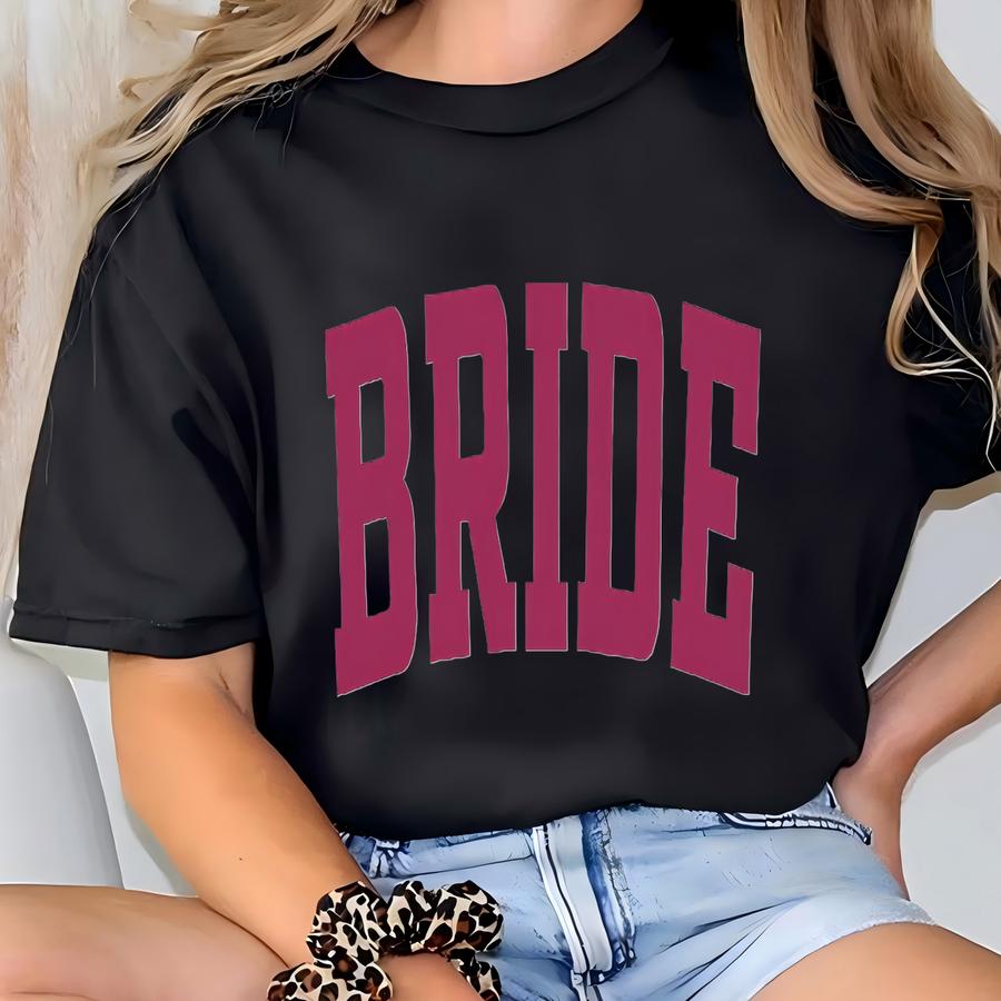 Bride Sweatshirt, Hoodie Shirt – Wedding Gift, Bridal Party Shirt, Bride-to-be Tee, Bachelorette Shirt, Newlywed Apparel, Wedding Day Outfit T-shirt