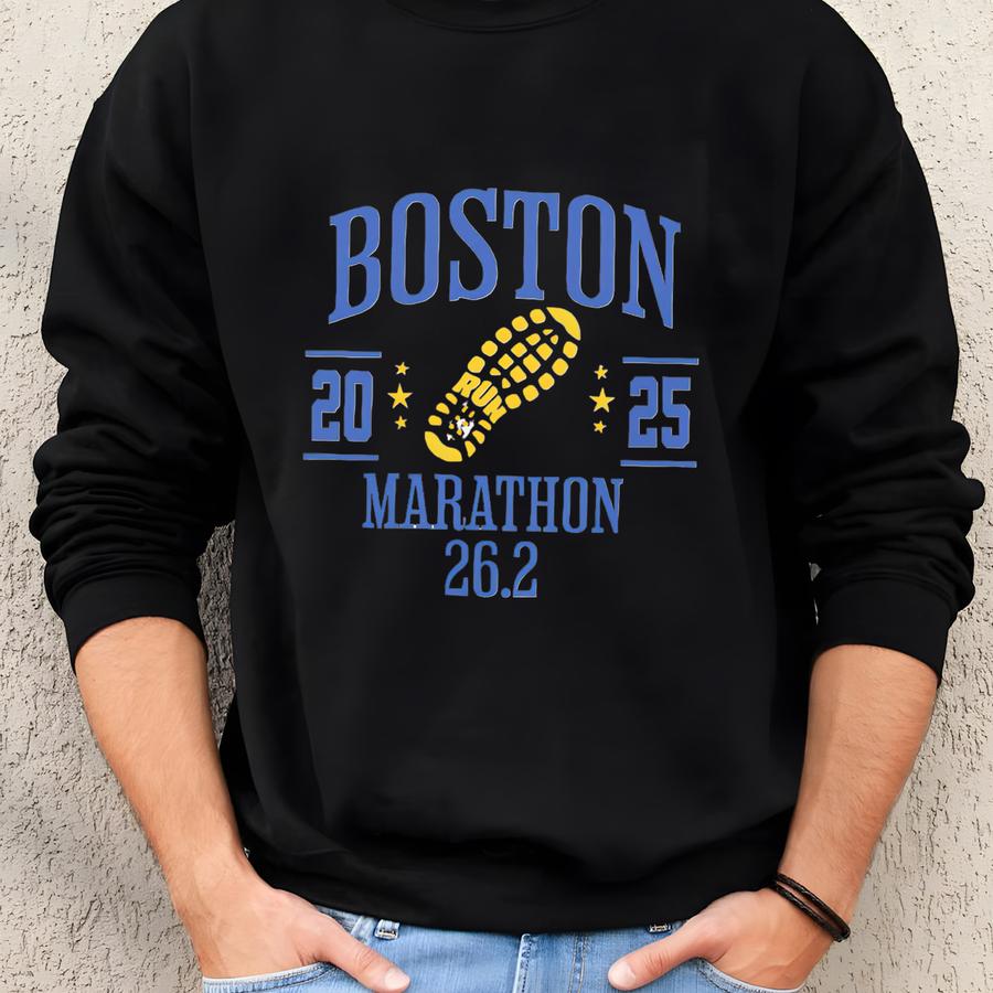 Custom Boston Marathon Sweatshirt, Boston Marathon Runner Support Team, Boston Marathoner Gift, Boston Marathon Race Day Shirt Sweatshirt