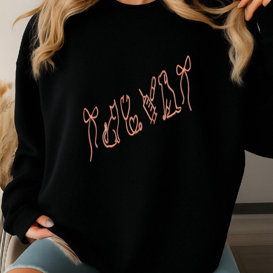 Veterinarian Icons Sweatshirt, Vet School Shirt, Animal Lover, Pet Doctor Shirt, Veterinary Medicine Shirt, Vet Tech Student Tee Sweatshirt