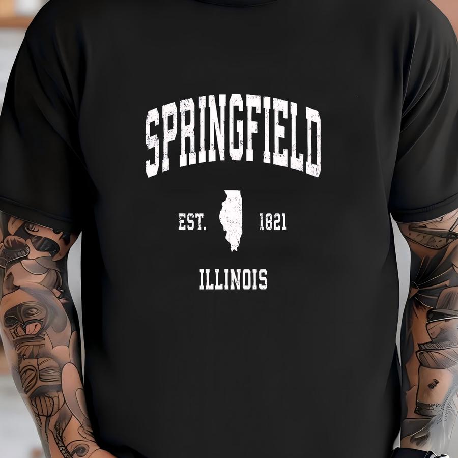 Springfield Illinois Shirt, Springfield Il Gift, Springfield Tee, Illinois State Gift, Illinois Travel Shirt, Illinois Souvenir, Il Sweater T-shirt