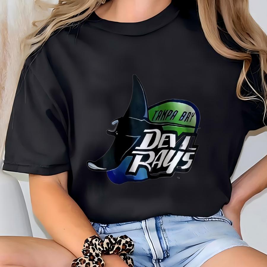 Vintage 90s Tampa Bay Devil Rays Baseball Hoodie - Russell Made In Usa T-shirt