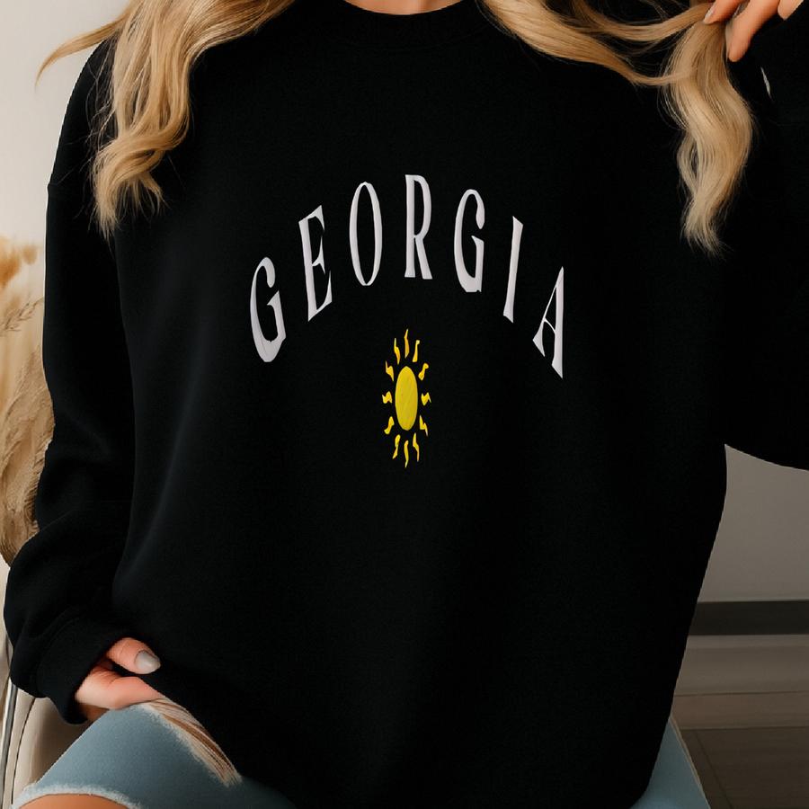 Georgia Sweatshirt - - Georgia Crewneck Sweat Shirt And Sun Y, Georgia Crew Neck Sweater, Georgia Shirt Sweatshirt