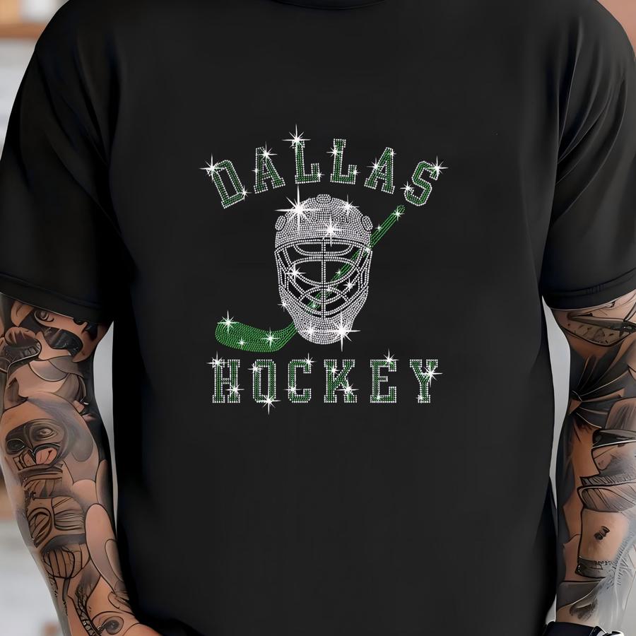 Hockey Rhinestone Shirt: Custom Spirit Wear For Hockey Mom T-shirt
