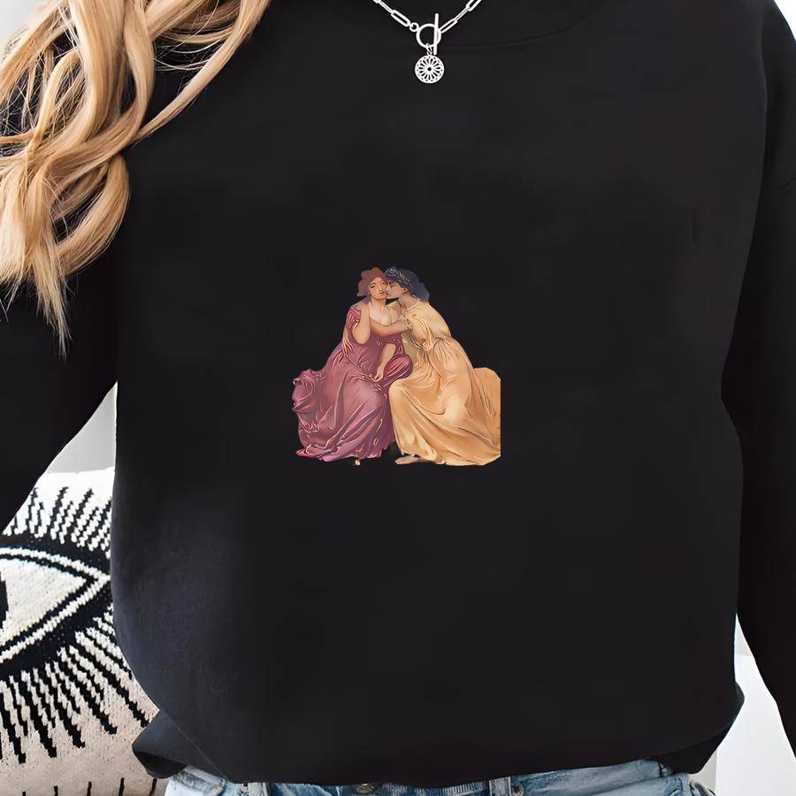 Subtle Lesbian Pride Shirt Cool - Funny Lesbian Shirts Aesthetic, Cute Lesbian Ts, Inappropriate Shirts For Lesbian, Rainbow Pride T Shirt Sweatshirt