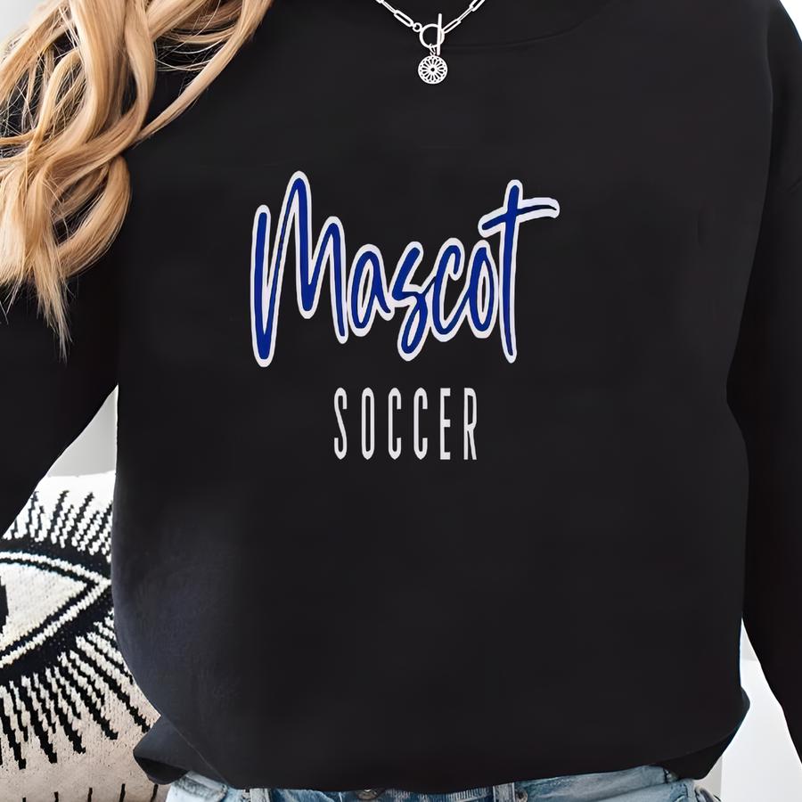 Custom Soccer Shirt, Personalized Soccer Mom Shirt, Game Day Soccer Hoodie, Team Mascot Soccer Sweatshirt, Glitter Soccer Player Shirt Sweatshirt