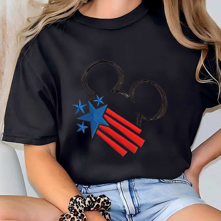 American Flag Mouse Sweatshirt: Patriotic Shirt T-shirt