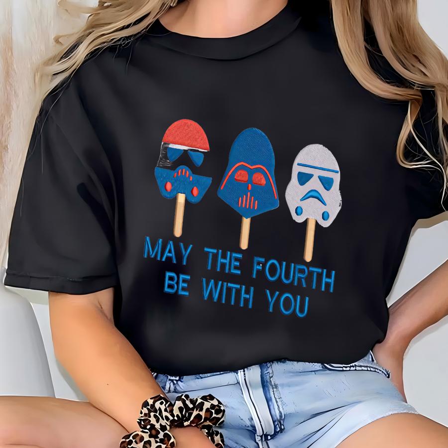 Star Wars 4th Of July Sweatshirt: Patriotic American Flag Popsicles Shirt T-shirt