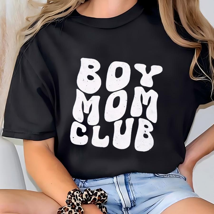 Comfort Color® Boy Moms Club Shirt, Boy Mama Shirt, Pregnancy Announcement Boy, Mom Life Shirt, Mother's Day Gift, Cute Mom Tee, Mom Gift T-shirt
