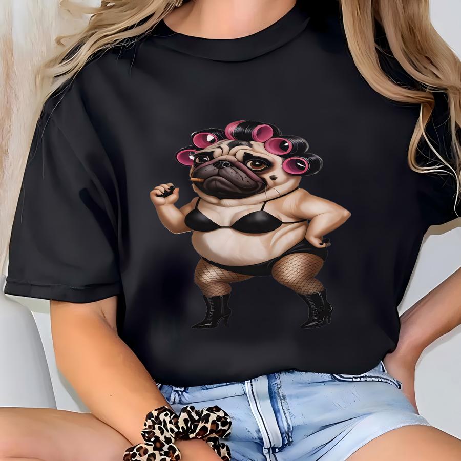 Funny Pug Hoodie: Sassy Bachelorette Weirdcore Tee T-shirt