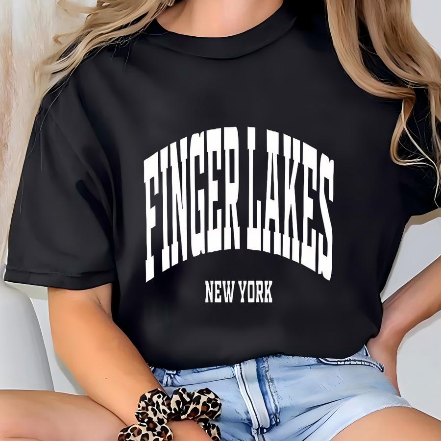 Finger Lakes Sweatshirt Hoodie Shirt, Finger Lakes Ny Design, Lake Life Style, Upstate New York Gift, Cozy Unisex Wear, Finger Lakes Vibes T-shirt