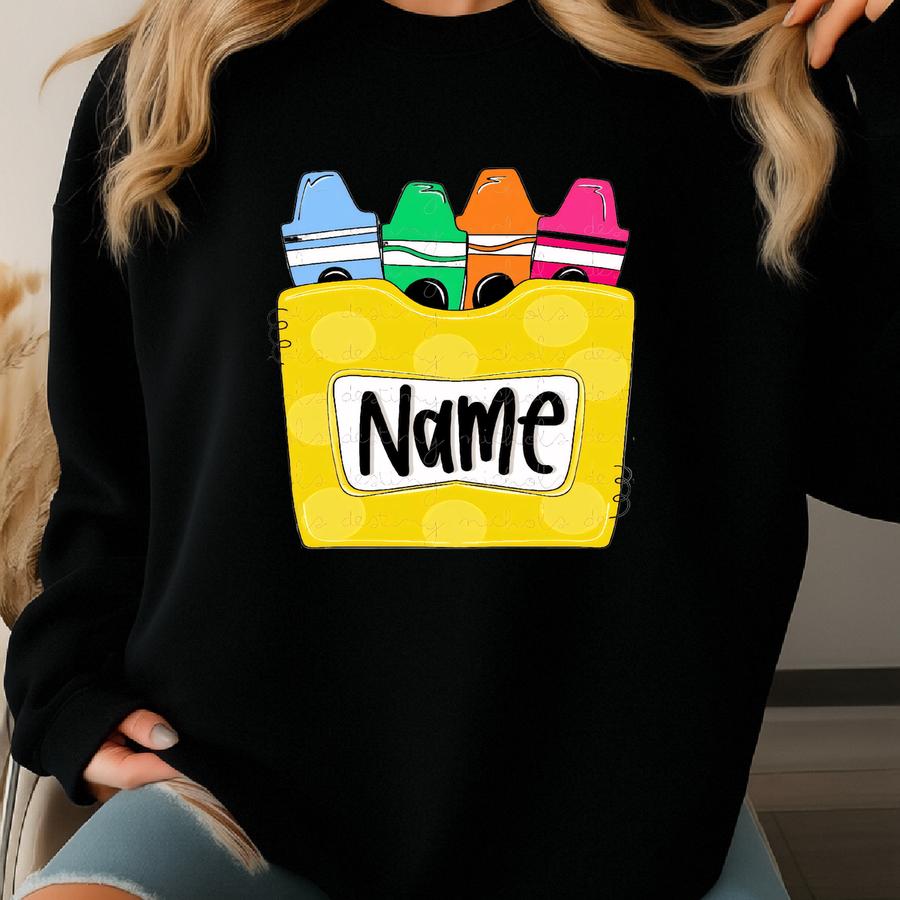 Back To School Name Plate Png | School Design | Digital Download | First Last Day Of School | Teacher Png | Custom Name | Hand Drawn Sweatshirt