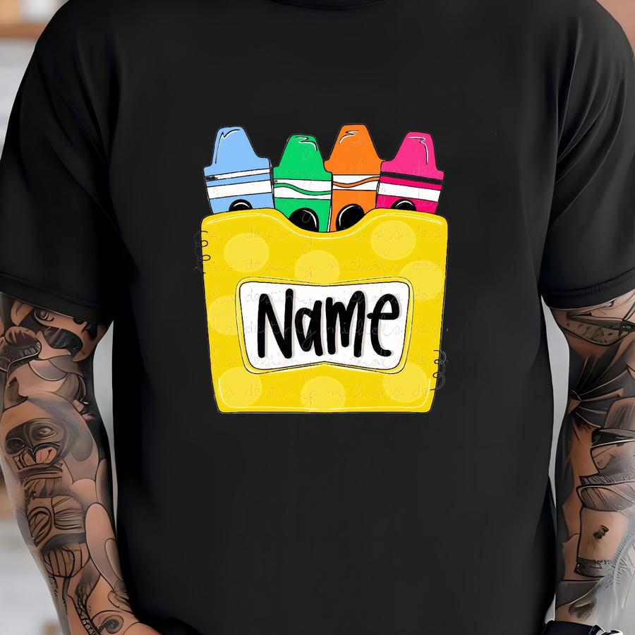 Back To School Name Plate Png | School Design | Digital Download | First Last Day Of School | Teacher Png | Custom Name | Hand Drawn T-shirt