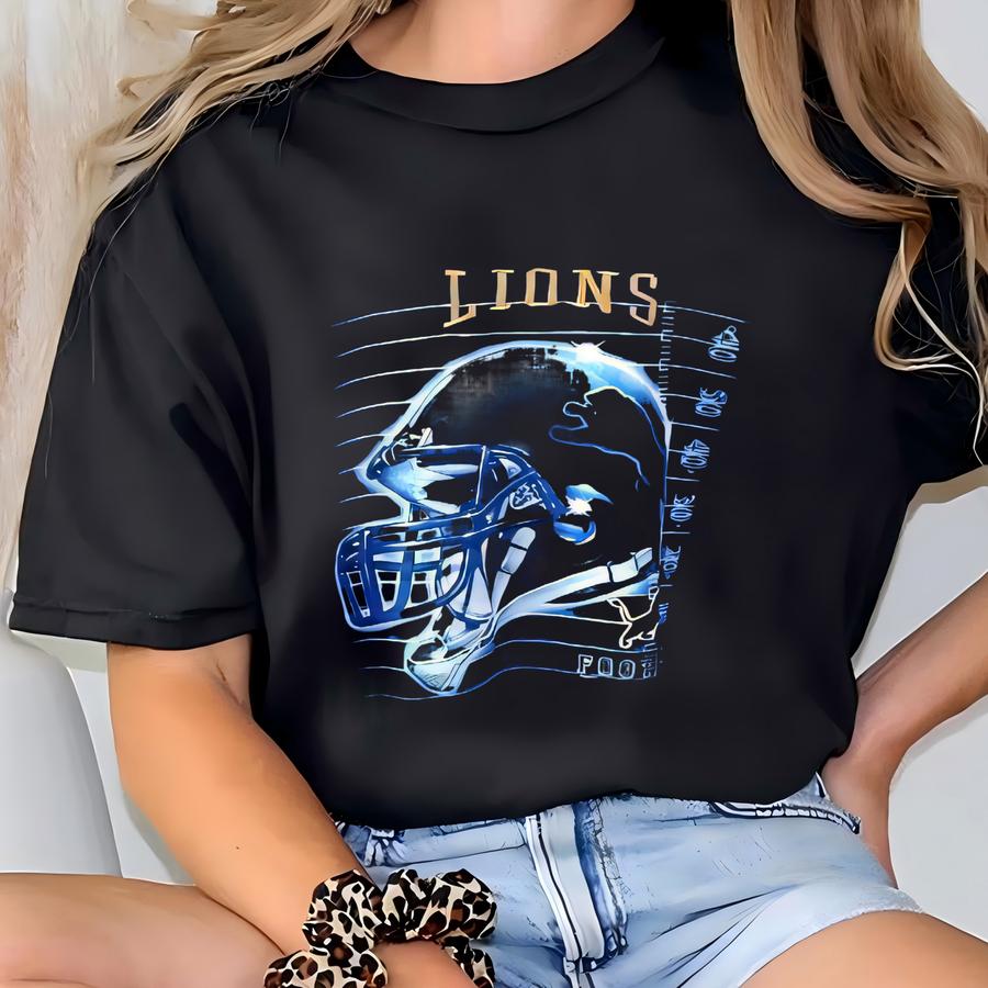 Vintage 90s/ Detroit/ Lions/ / Vintage Csa Blue Hoodie (xl) T-shirt