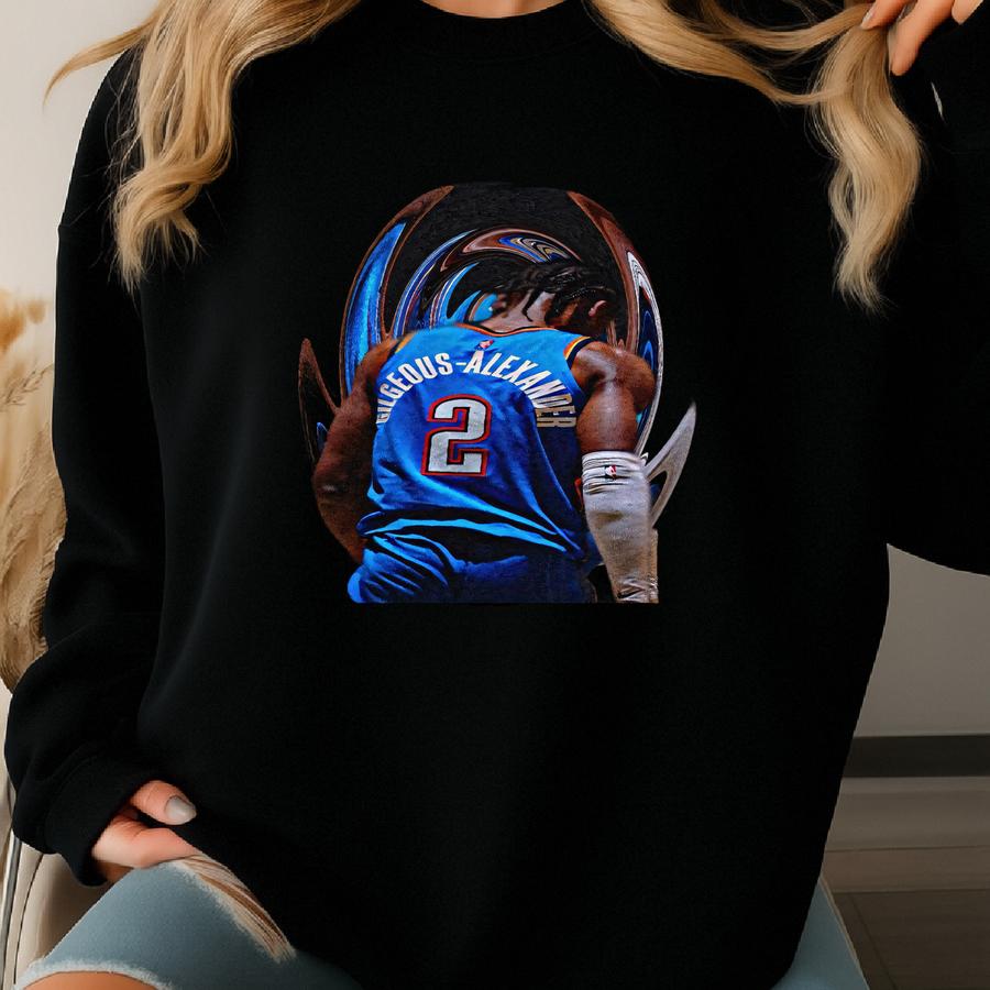 Shai Gilgeous-alexander: Oklahoma City Thunder Poster, Wall Art, Print - 5 Sweatshirt