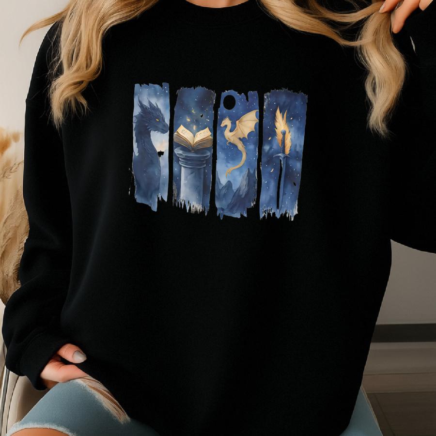 Fly Or Die Dragon Shirt – Fantasy Rider Tee, Dark Romance Bookish Gift, War College Inspired Top, Romantasy Reader T-shirt Sweatshirt