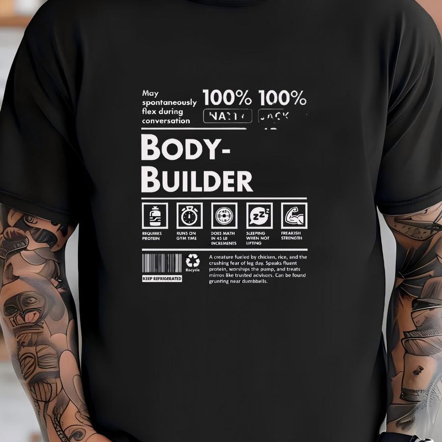 Bodybuilder Gift, Nutrition Fact, Muscle Shirt, Funny Workout, Mens Gym Humor, Strength Training, Powerlifting Tee, Womens Gym, Pump Cover T-shirt